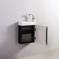 Armario de lavado de mano - Negro - Oscuro - 38x14 cm - Minimalista