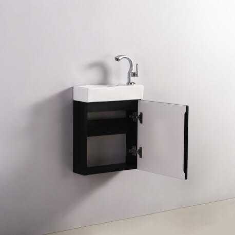 Hand wash cabinet - Black - Dark - 38x14 cm - Minimalist