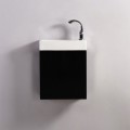 Armario de lavado de mano - Negro - Oscuro - 38x14 cm - Minimalista
