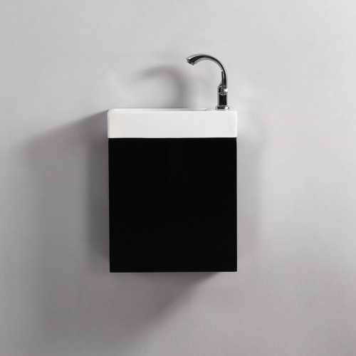 Armario de lavado de mano - Negro - Oscuro - 38x14 cm - Minimalista