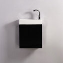 Armadio pensile nero 38x13 cm per lavare a mano Minimalist