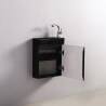Hand wash cabinet - Black - Dark - 38x14 cm - Minimalist