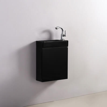Armario de lavado de mano - Negro - Oscuro - 38x14 cm - Minimalista