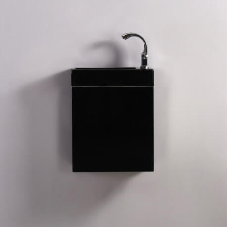 Armadio lavamani - Nero - Nero - 38x14 cm - Minimalist