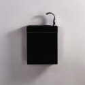 Armario colgante negro 38x13 cm para lavar a mano Minimalist