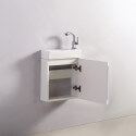 Armadio bianco appeso per Minimalist 38 x13,5 cm lavaggio a mano