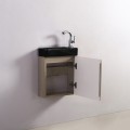 Mobile lavamani - Rovere grigio - Scandinavo - 38x14 cm - Minimalista |Via del bagno