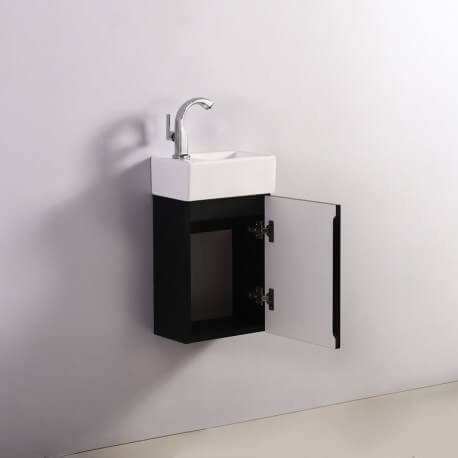 Handwaschbeckenschrank - Schwarz - Dunkel - 30x18 cm - Essento |Bather Straße