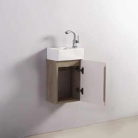 Hand wash cabinet - White and Oak Grey - Scandinavia - 30x18 cm - Essento