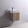 Armadio lavamani - Bianco e Rovere Grigio - Scandinavo - 45x24 cm - Studio