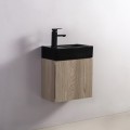 Armadio lavamani - Bianco e Rovere Grigio - Scandinavo - 45x24 cm - Studio