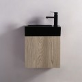 Armadio lavamani - Bianco e Rovere Grigio - Scandinavo - 45x24 cm - Studio