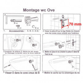 Juego kit de montaje para WC Wc Design OVE 2
