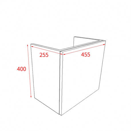 Handwaschschrank - Schwarz - Dunkel - 45x24 cm - Studio