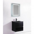 Bathroom cabinet 2 drawers - Black - Vasque - 60x46 cm - Dark