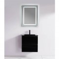 Bathroom cabinet 2 drawers - Black - Vasque - 60x46 cm - Dark