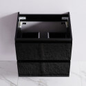 Mobile bagno 2 cassetti - Nero - Lavabo - 60x46 cm - Scuro |Via del bagno