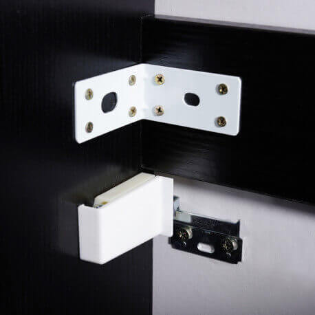 Bathroom cabinet 2 drawers - Black - Vasque - 60x46 cm - Dark