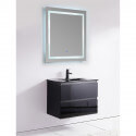 Meuble de salle de bain 2 Tiroirs - Noir - Vasque - 80x46 cm - Dark | Rue du Bain