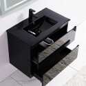 Meuble de salle de bain 2 Tiroirs - Noir - Vasque - 80x46 cm - Dark | Rue du Bain