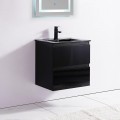 Mobile bagno 2 cassetti - Nero - Lavabo - 60x46 cm - Scuro |Via del bagno