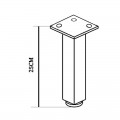 Set of 2 adjustable aluminium feet for bathroom furniture 25 cm