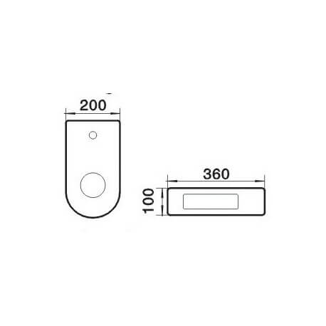 Small Vasque holder with integrated towel holder