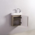 Armadio lavamani - Rovere Grigio - Scandinavo - 38x14 cm - Minimalista
