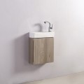 Armadio lavamani - Rovere Grigio - Scandinavo - 38x14 cm - Minimalista