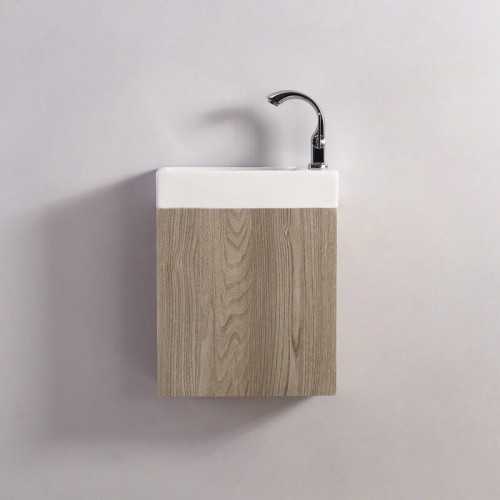 Armadio lavamani - Rovere Grigio - Scandinavo - 38x14 cm - Minimalista