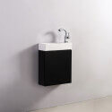 Mobiletto lavamani - Nero - Scuro - 38x14 cm - Minimalista