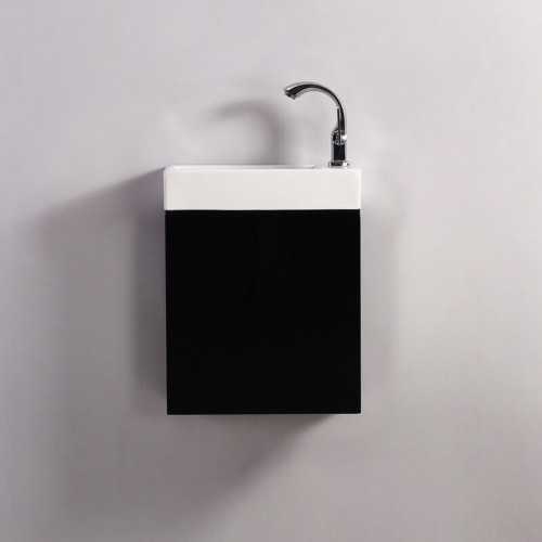 Armario de lavado de mano - Negro - Oscuro - 38x14 cm - Minimalista