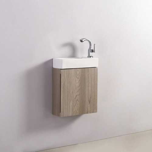 Armadio lavamani - Rovere Grigio - Scandinavo - 38x14 cm - Minimalista