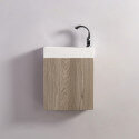 Armario de lavado de mano - Roble gris - Escandinavo - 38x14 cm - Minimalista