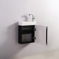 Armario de lavado de mano - Negro - Oscuro - 38x14 cm - Minimalista