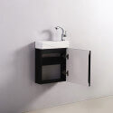 Mobiletto lavamani - Nero - Scuro - 38x14 cm - Minimalista