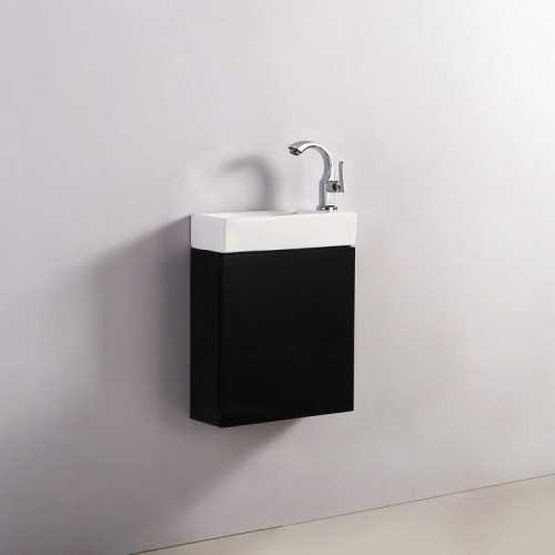 Hand wash cabinet - Black - Dark - 38x14 cm - Minimalist