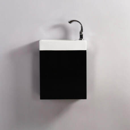 Armario de lavado de mano - Negro - Oscuro - 38x14 cm - Minimalista