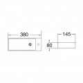 Rectangular hand wash Right space gain - Ceramic Black - 38x15 cm - Minimalist