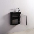 Mobiletto lavamani - Nero - Scuro - 38x14 cm - Minimalista