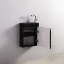 Mobiletto lavamani - Nero - Scuro - 38x14 cm - Minimalista
