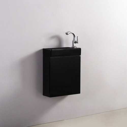 Hand wash cabinet - Black - Dark - 38x14 cm - Minimalist