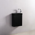Mobiletto lavamani - Nero - Scuro - 38x14 cm - Minimalista