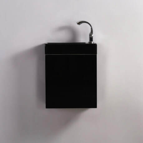 Hand wash cabinet - Black - Dark - 38x14 cm - Minimalist
