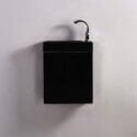 Mobiletto lavamani - Nero - Scuro - 38x14 cm - Minimalista