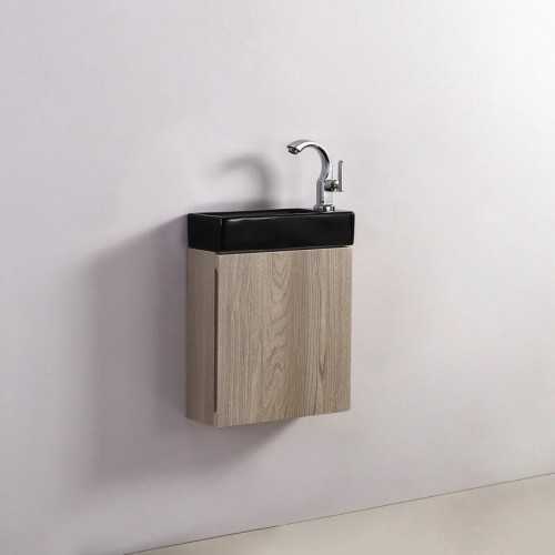 Armadio lavamani - Rovere Grigio - Scandinavo - 38x14 cm - Minimalista
