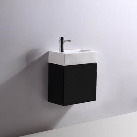 Hand wash cabinet - Black - Dark - 45x24 cm - Studio