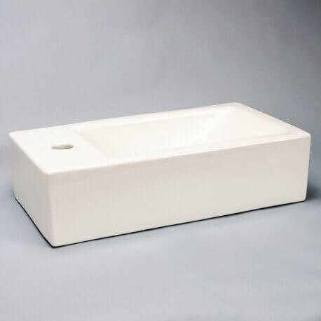 Links rechteckig Handwaschanlage - Keramik - 46x26 cm - Studio
