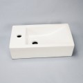 Left Rectangular Hand Wash - Ceramic - 46x26 cm - Studio