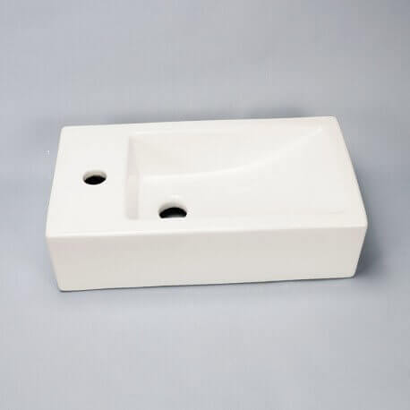 Links rechteckig Handwaschanlage - Keramik - 46x26 cm - Studio
